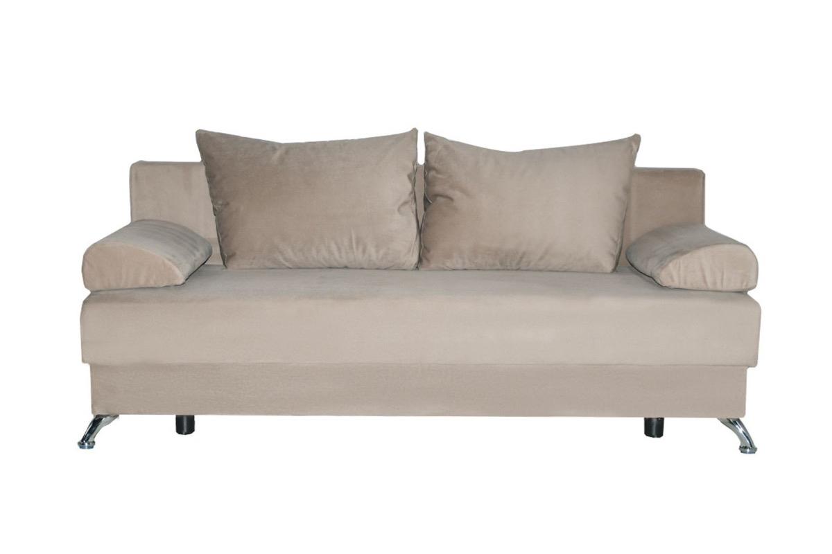 Диван Юность-11 прямой еврокнижка велюр бежевый