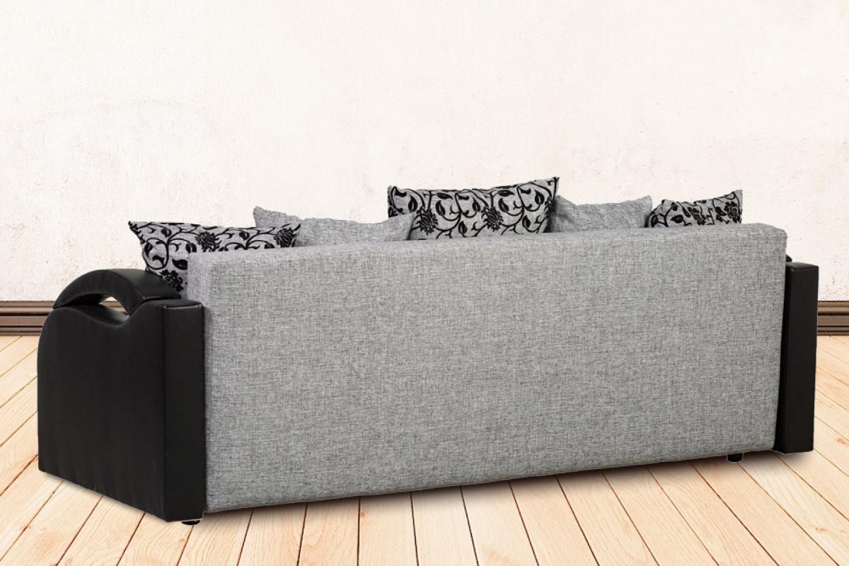 "Диван Юпитер еврокнижка шенилл экокожа серый" - вид 3