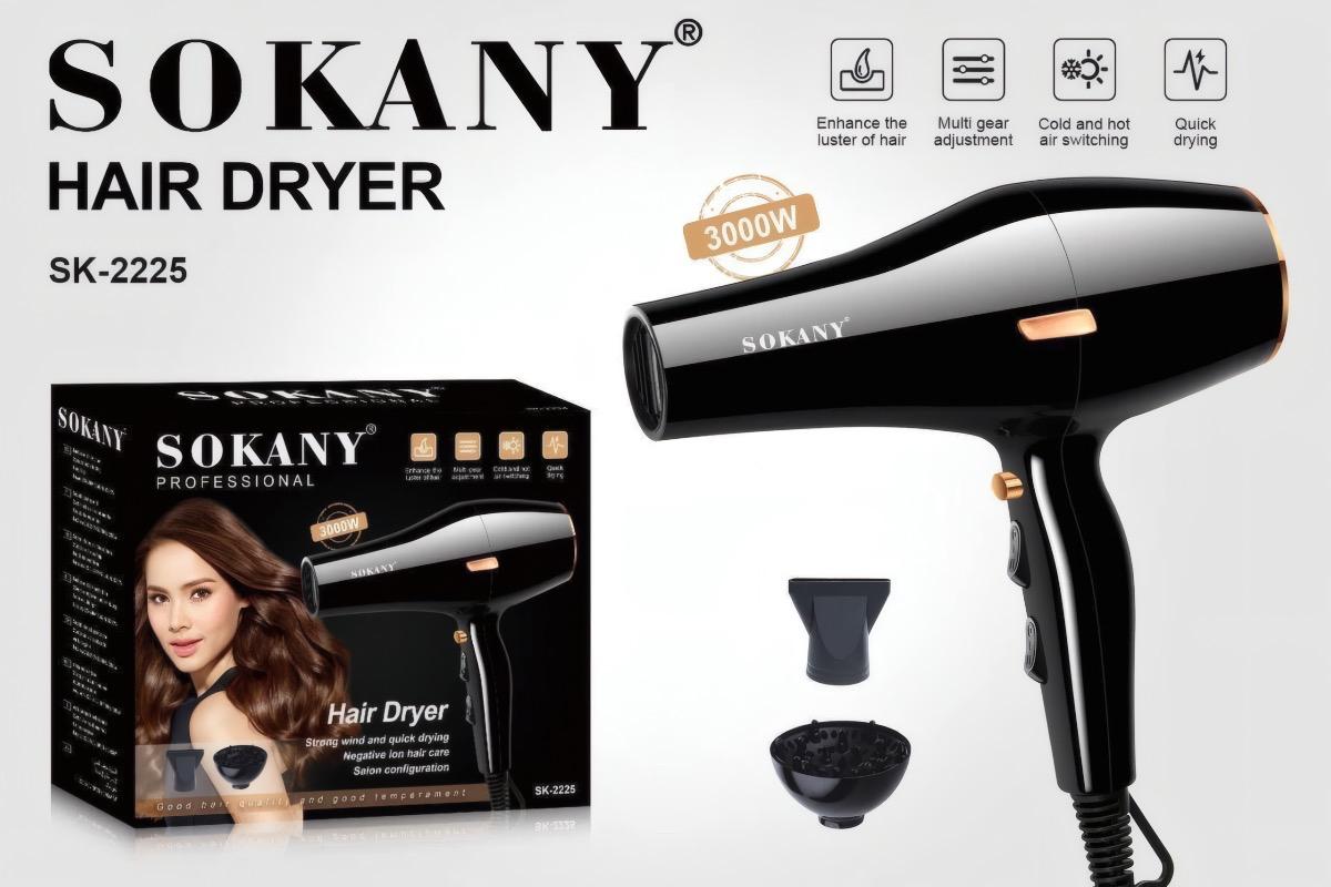 Фен для волос SOKANY SK-14014 3000 Вт черный