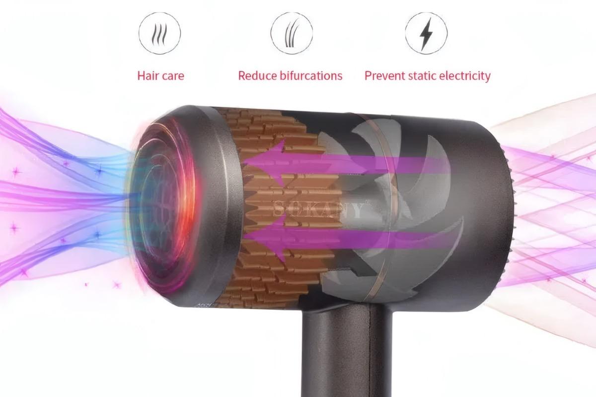 "Фен для волос SOKANY SK-2202 1200 Вт серый" - вид 2