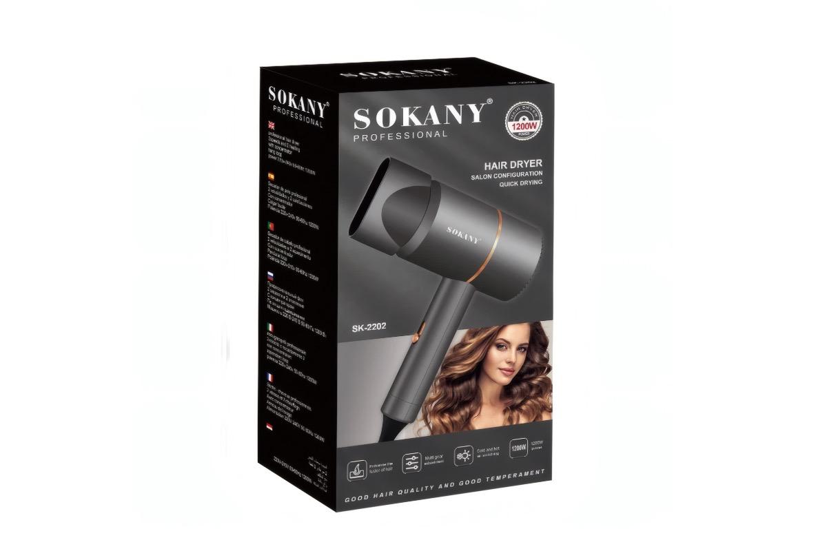 "Фен для волос SOKANY SK-2202 1200 Вт серый" - вид 3