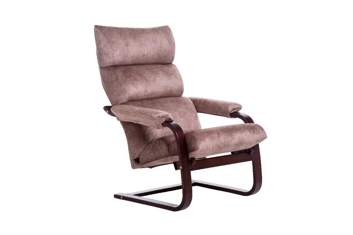 Кресло Квин велюр бук орех латте