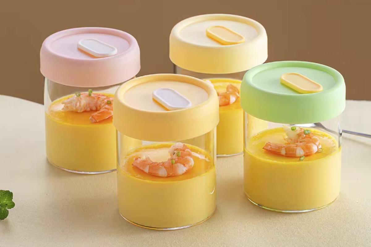 "Набор стаканов для йогурта с силиконовой крышкой" - вид 2