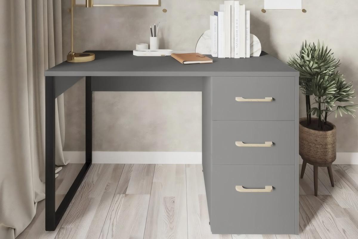 Стол письменный Лофт DQ MADRID М-7 серый графит