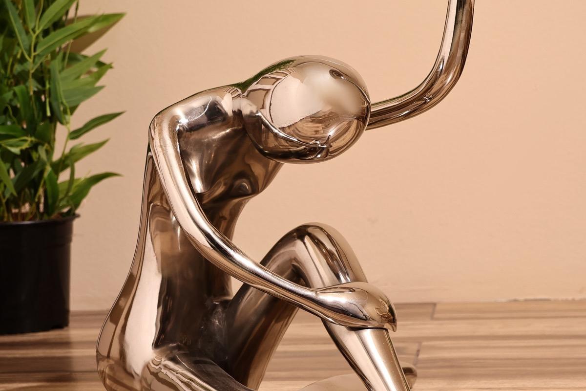 "Столик кофейный круглый алюминий стекло" - вид 4