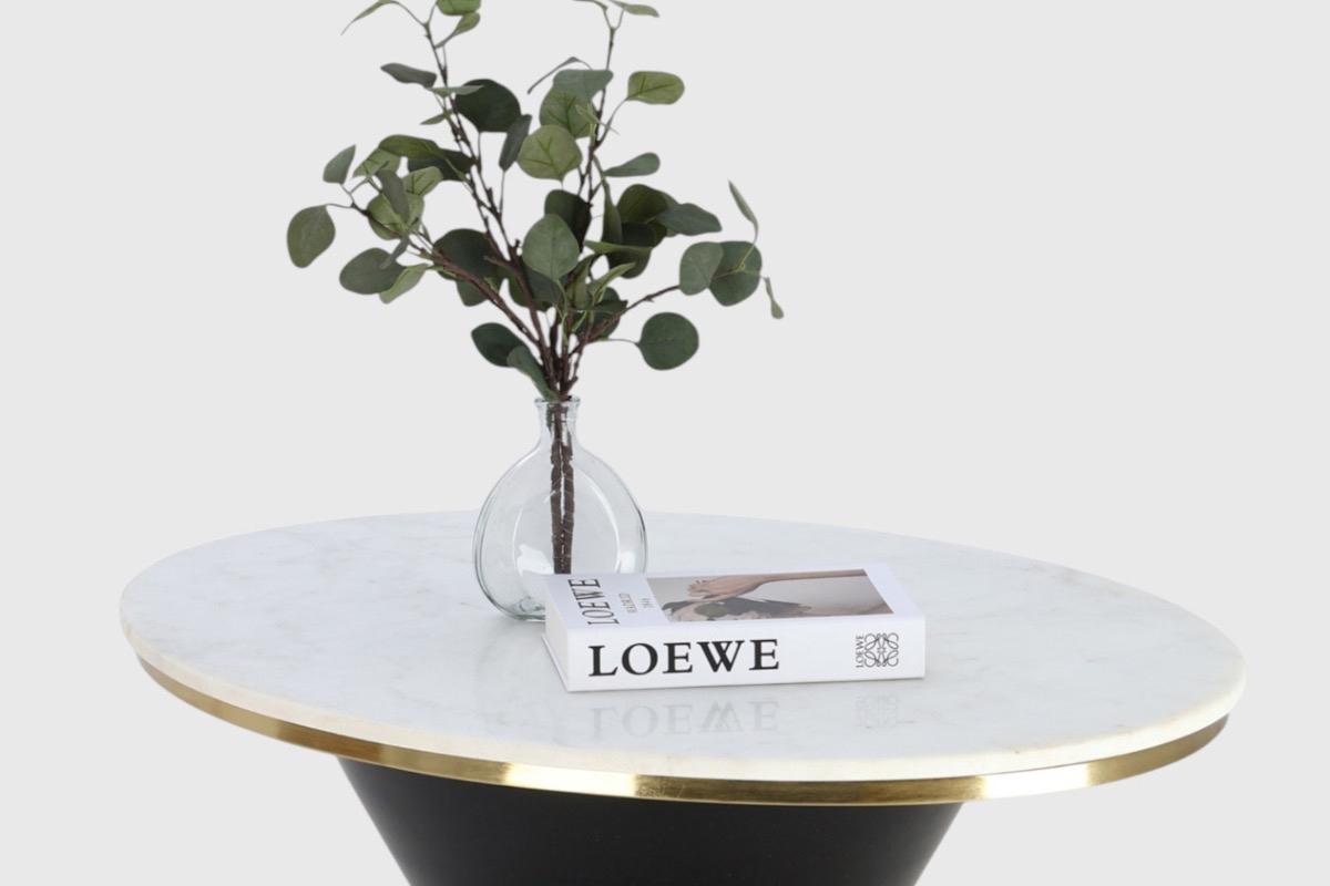 "Столик журнальный Флэт Уайт белый мрамор" - вид 5