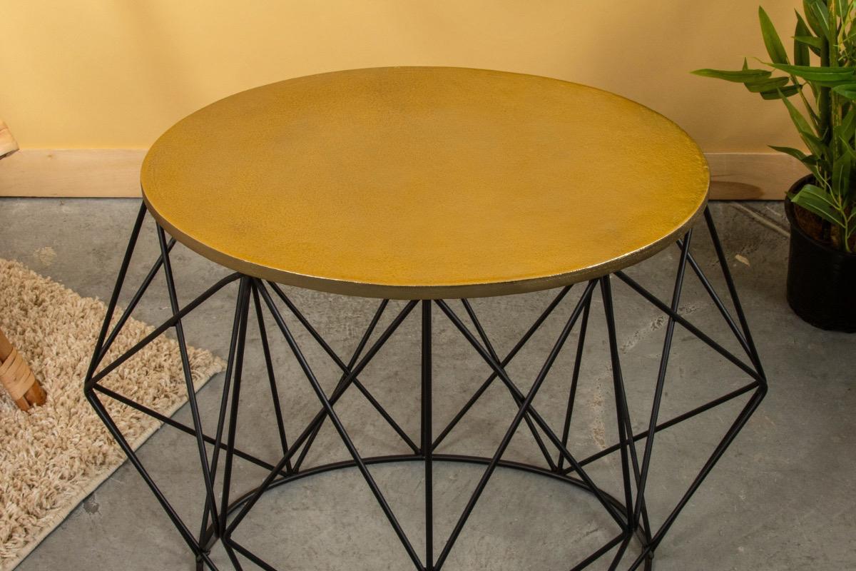 "Столик журнальный Геометрия черный золотистый" - вид 2