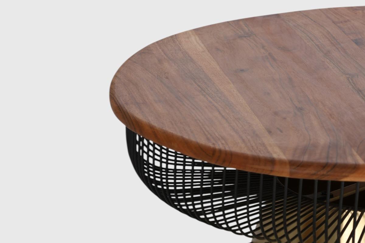 "Столик журнальный Венский кофе круглый золотистый" - вид 5